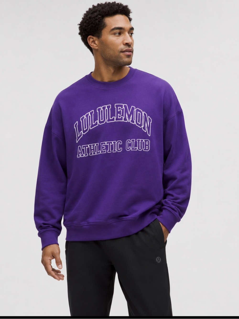 #336 NWT Lululemon Steady State Crew Graphic College Purple XXL